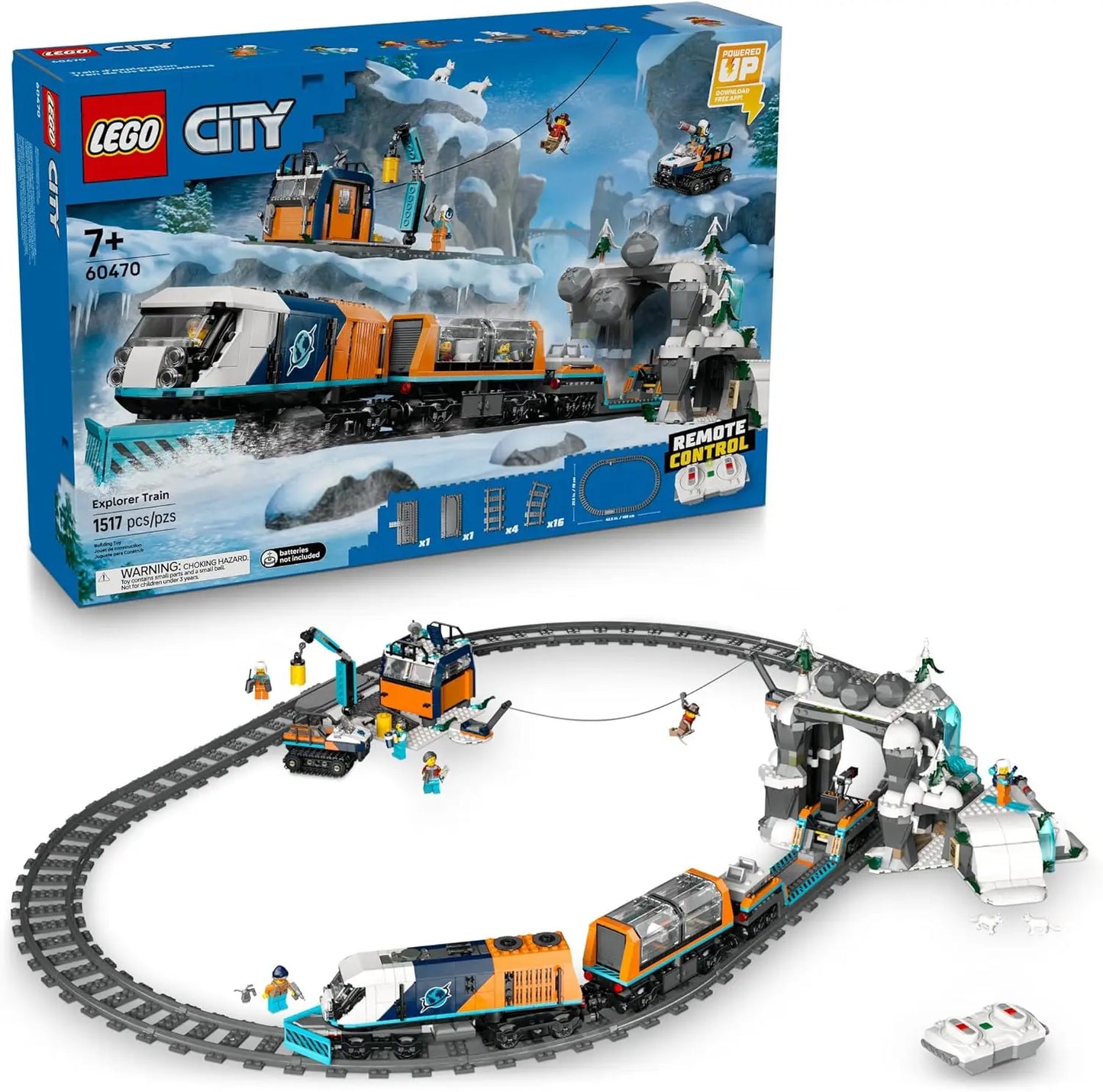 LEGO City 60470 Arctic Explorer Train RC Building Set