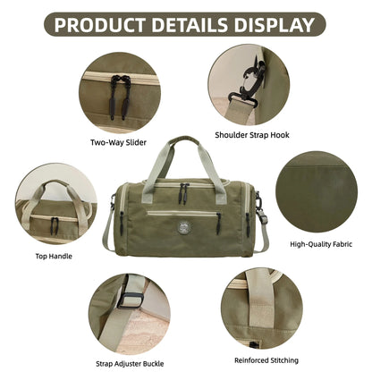 Sports Duffle Bag – Large Capacity Travel Gym Bag with Shoulder Strap