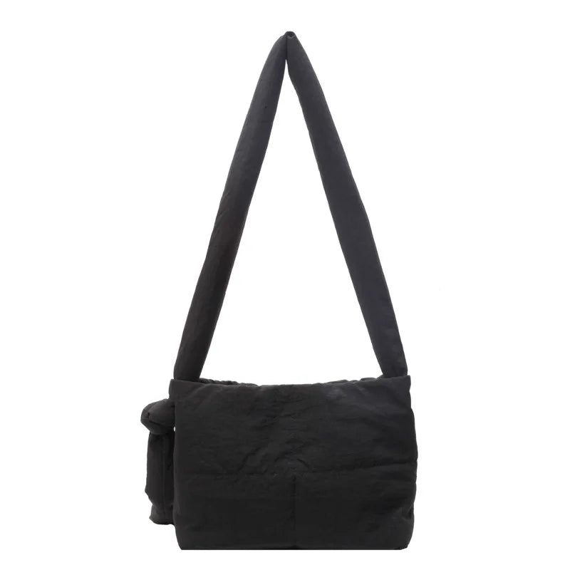 Puffy Down Cotton Padded Shoulder Bag Large Capacity