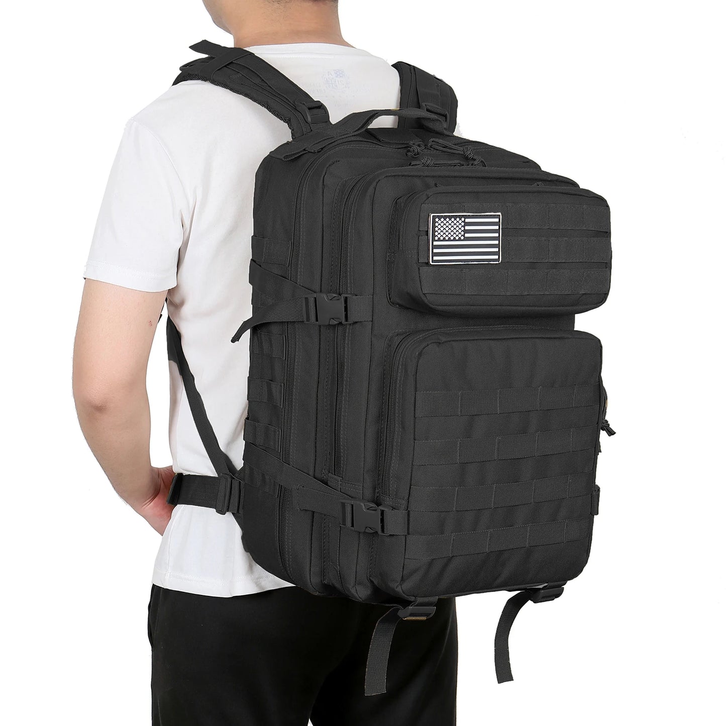 Tactical MOLLE Backpack 45L – 3-Day Assault Pack for Hiking & Camping