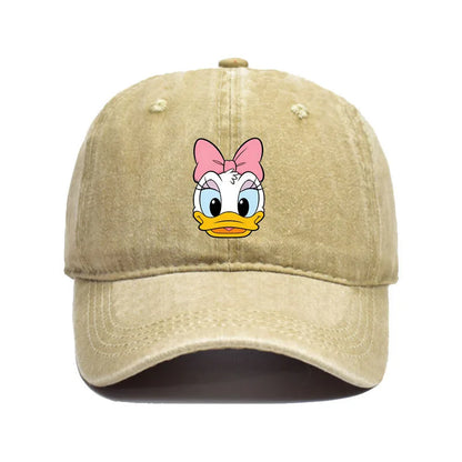Cartoon Character Baseball Cap – Vintage Washed Unisex Hat