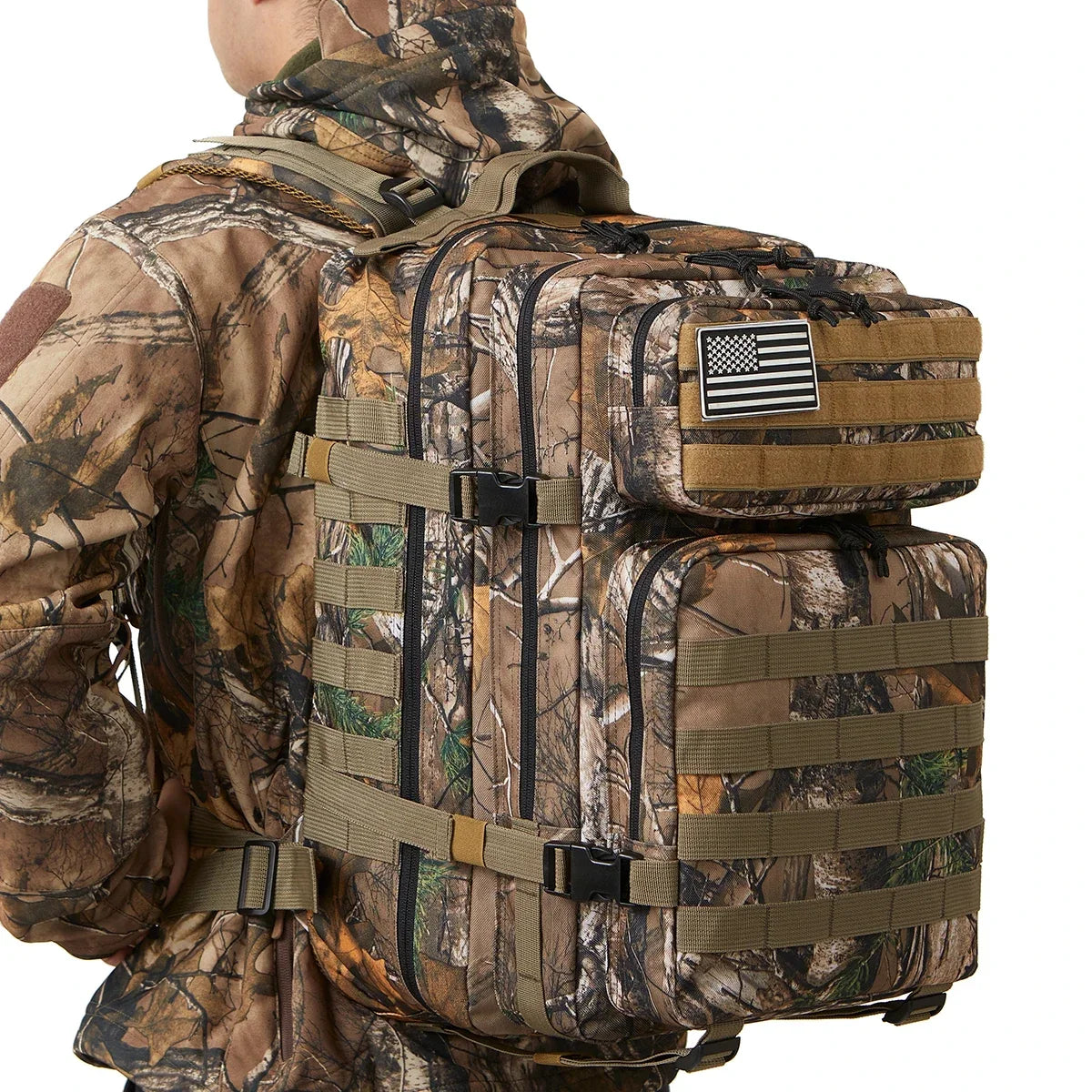 45L Tactical Hunting Backpack – Large Capacity MOLLE Rucksack