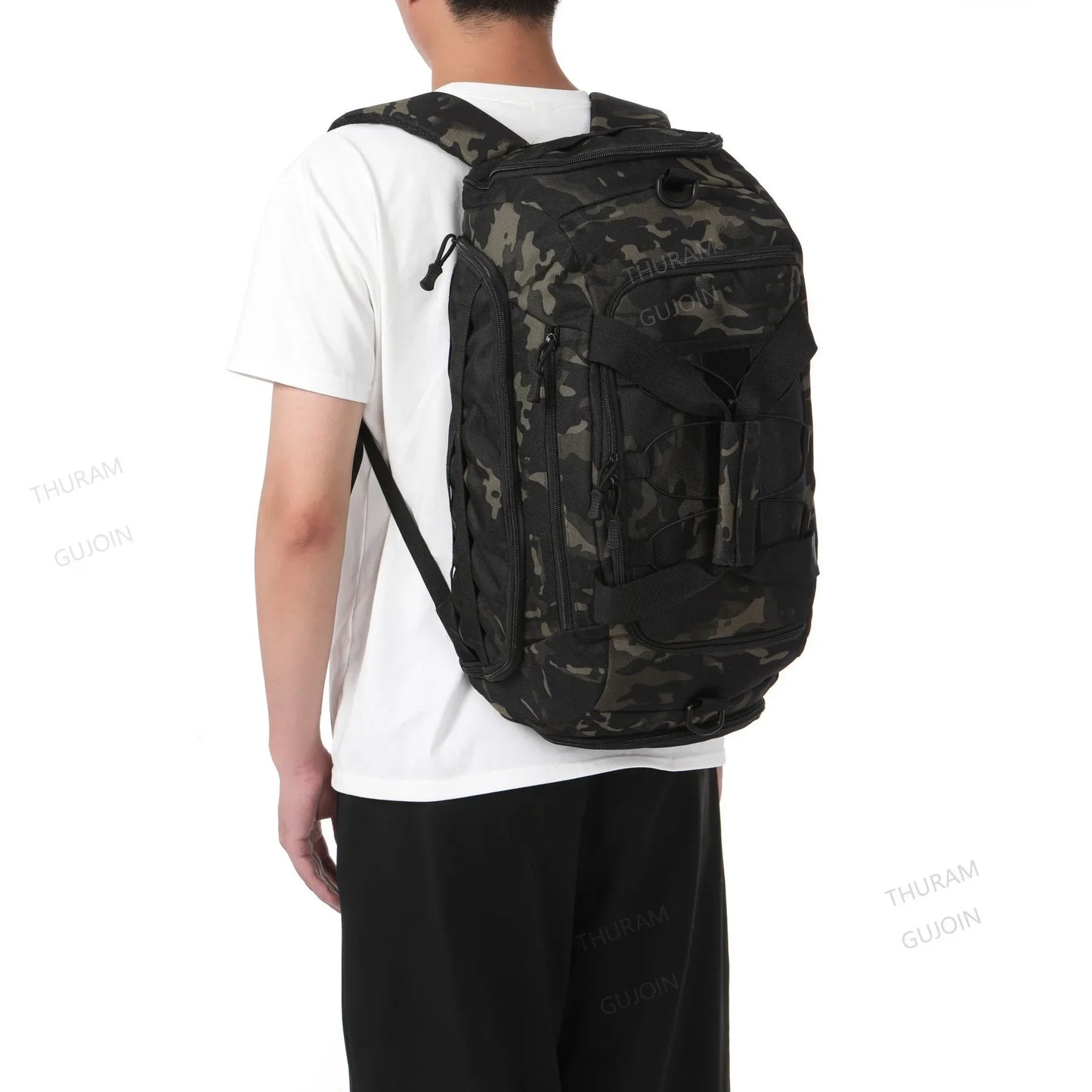 3-in-1 Gym Backpack with Shoe Compartment – 35L Tactical Duffel