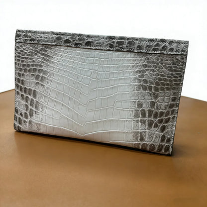 Himalayan Crocodile Leather Wristlet Clutch – Luxury Men's Business Handbag
