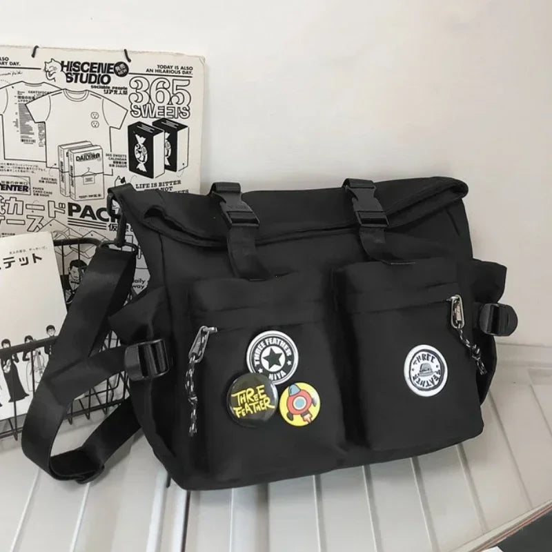 Harajuku Crossbody Bag for Teen Girls – Casual Shoulder School Bag