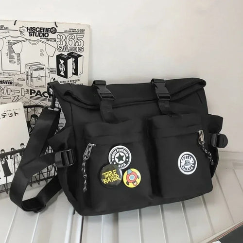 Harajuku Crossbody Bag for Teen Girls – Casual Shoulder School Bag