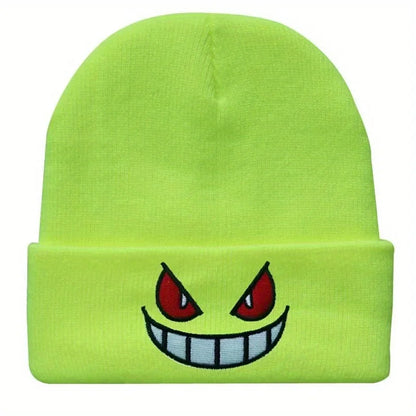 Embroidered Winter Beanie – Warm Unisex Hip Hop Ski Hat