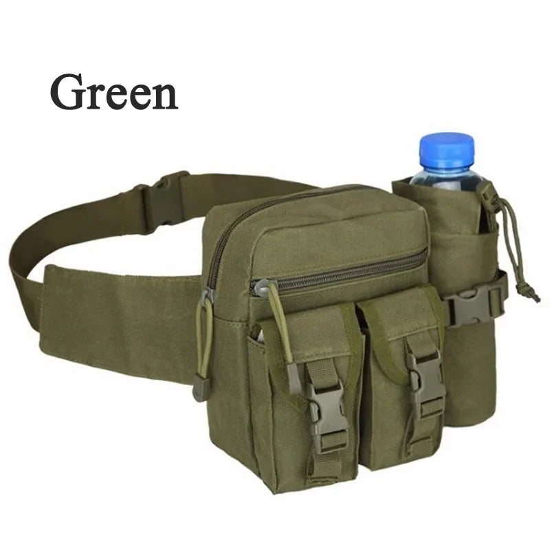 Tactical Waist Bag with Water Bottle Holder – Waterproof Fanny Pack