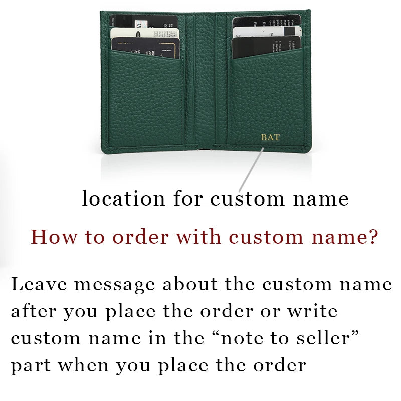 RFID Blocking Slim Leather Card Case Wallet for Men