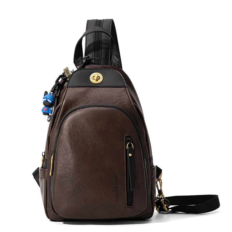 PU Leather Crossbody Sling Bag for Women & Men