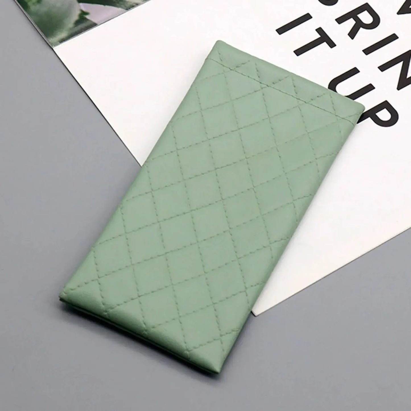Soft PU Leather Glasses Case – Quilted Sunglasses Pouch