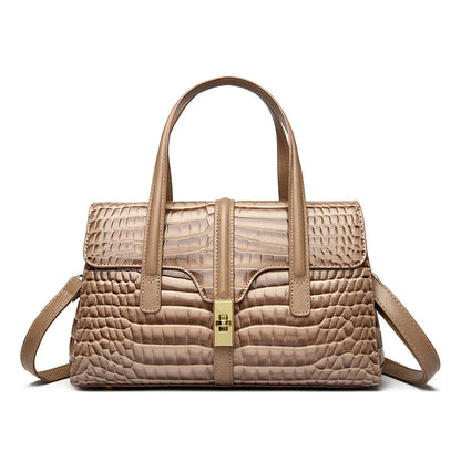 Luxury Tote Handbag for Women – Crocodile Patent Leather