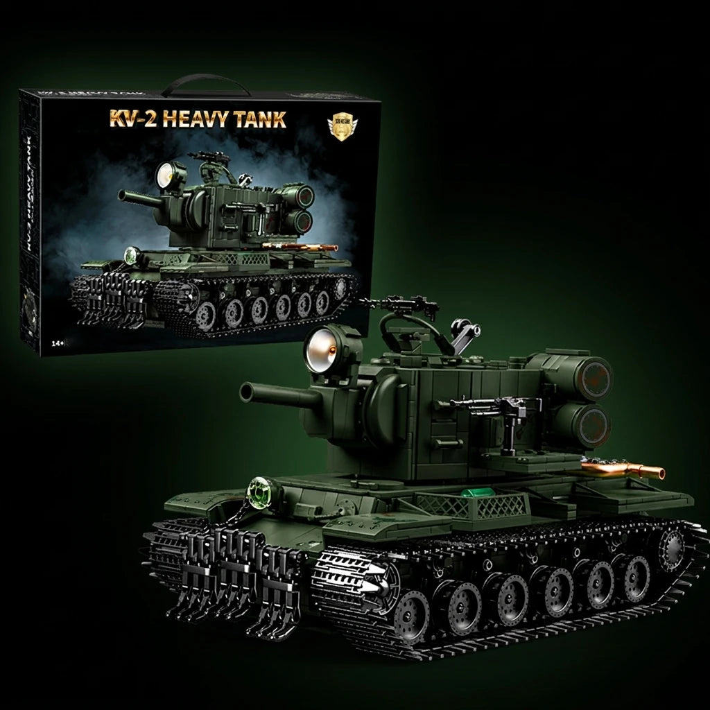 KV-2 Heavy Tank MOC Building Set – 2235-Piece Military Brick Model