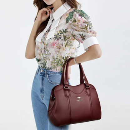 Soft Leather Tote Bag for Women – Luxury Shoulder & Crossbody Handbag