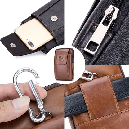 Men's Genuine Leather Belt Phone Holster