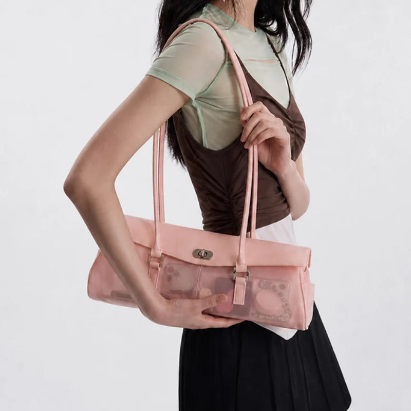 Jelly Shoulder Bag for Women – Sweet Macaron Color Handbag
