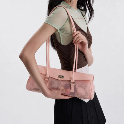 Jelly Shoulder Bag for Women – Sweet Macaron Color Handbag
