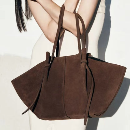 Large Capacity Women's Wing Shoulder Bag – Luxury Suede Tote