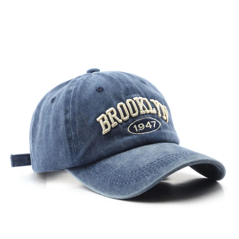 Vintage Washed Baseball Cap – City Embroidery Unisex Dad Hat