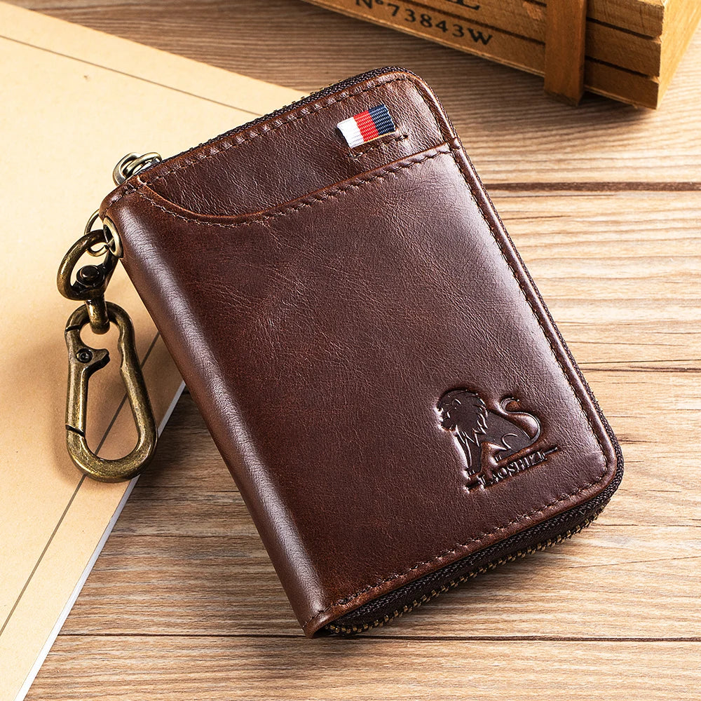 Genuine Leather Key Wallet & Card Holder for Men