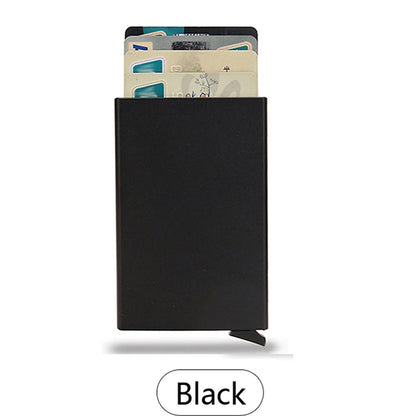 RFID Blocking Aluminum Card Holder with Auto Pop-Up
