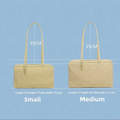 Large Capacity Square Shoulder Bag Nylon Canvas for Travel & Daily Use