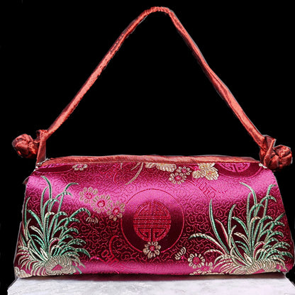 Chinese Silk Embroidery Handbag – Luxury Floral Cheongsam Bag
