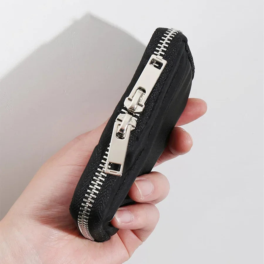 Compact Zipper Wallet & Card Holder Organizer Pouch