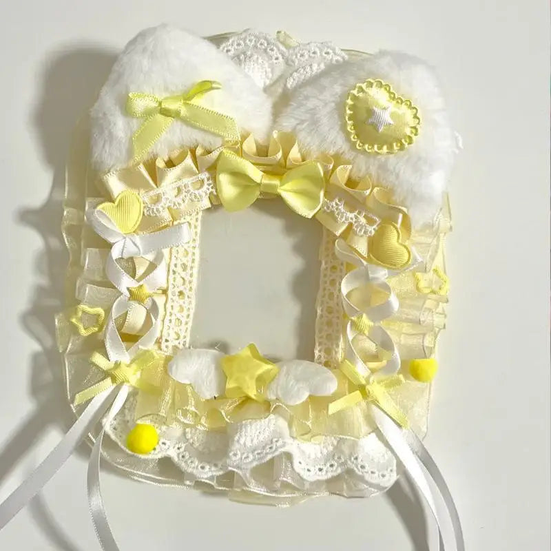 Kawaii Lace Bag Frame DIY Decoration Kit – Anime Card Holder Cover