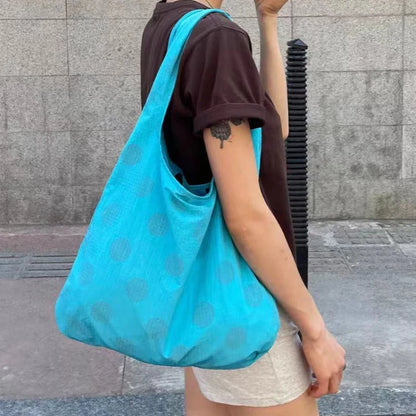 Polka Dot Large Shoulder Bag for Women – Multi-Way Carry