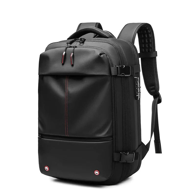 Vacuum Compression Backpack – 17" Laptop, Expandable, Men's Travel