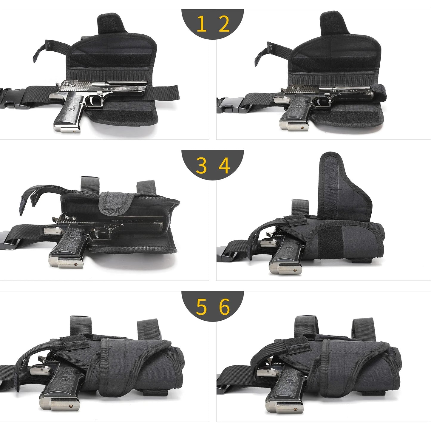 Drop Leg Holster – Tactical Thigh Gun Holster with Mag Pouch for Men & Women