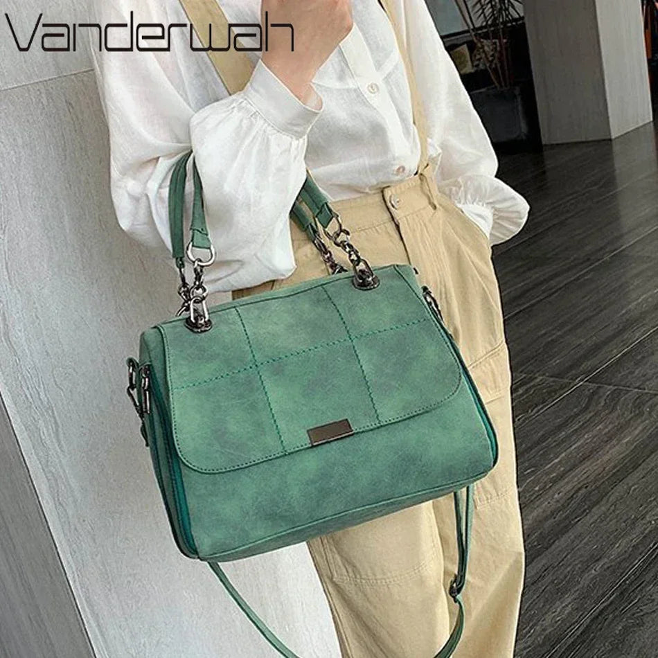 Luxury Soft Leather Crossbody Handbag for Women