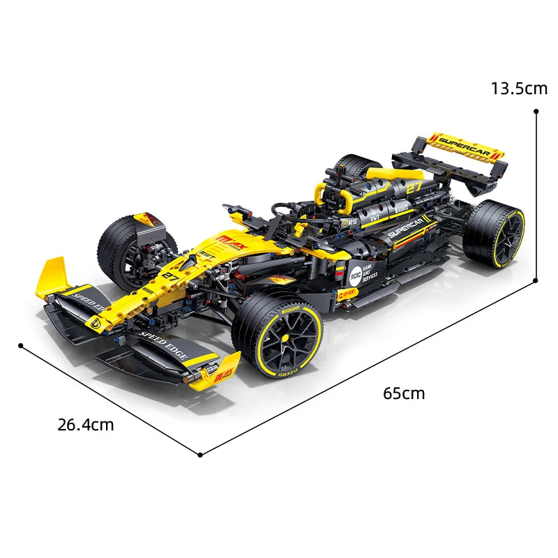 Formula Racing Car Building Blocks Set – 1650 Pcs High-Tech MOC Model Kit