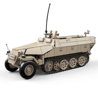 Sd.Kfz. 251 WWII Half-Track Armored Vehicle Building Blocks Model
