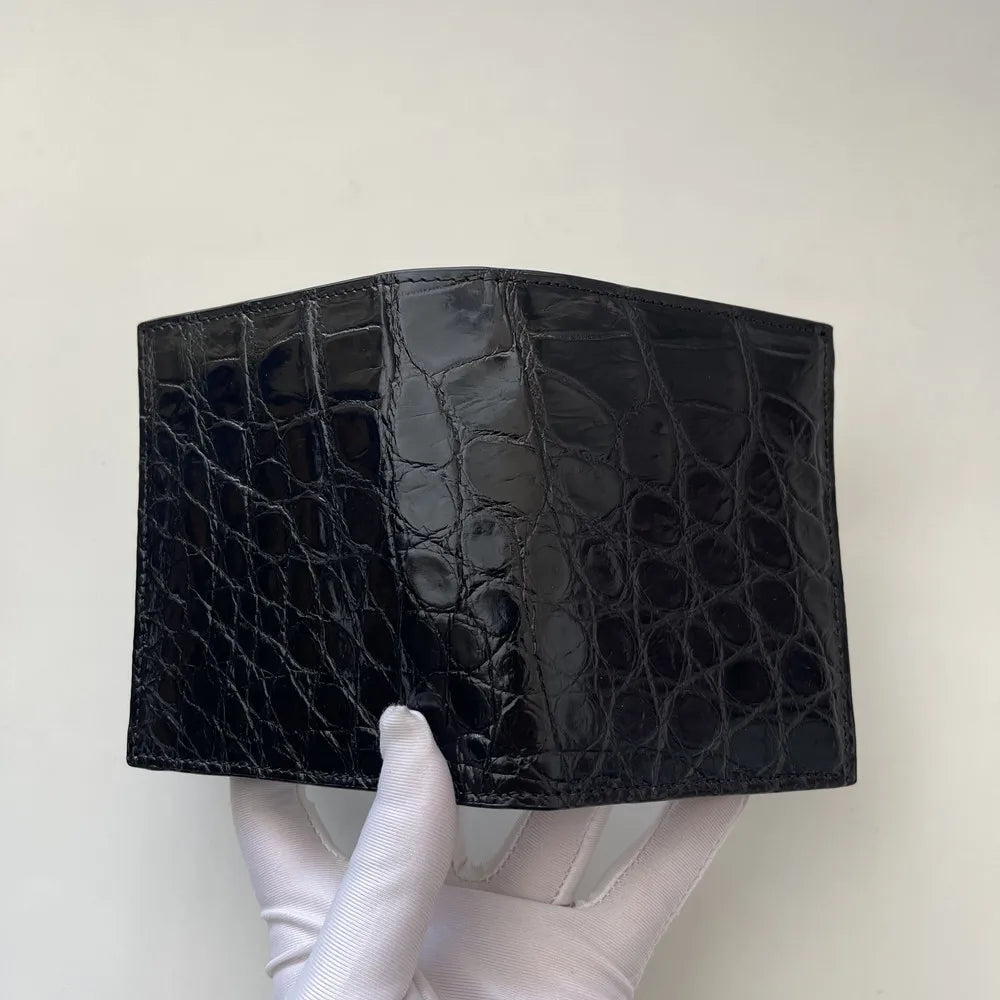 Men's Genuine Crocodile Leather Bifold Wallet