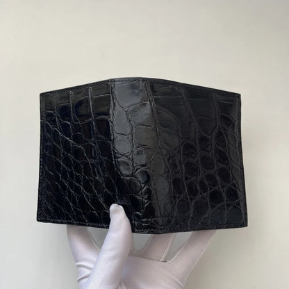 Men's Genuine Crocodile Leather Bifold Wallet