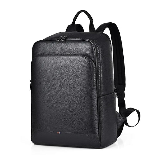 Genuine Leather Men's Backpack – 15.6" Laptop Bag
