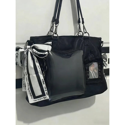 Large Capacity Transparent Window Tote Bag for Women