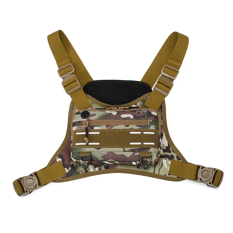 Tactical MOLLE Chest Rig Vest Bag – Airsoft Hunting Shoulder Pack
