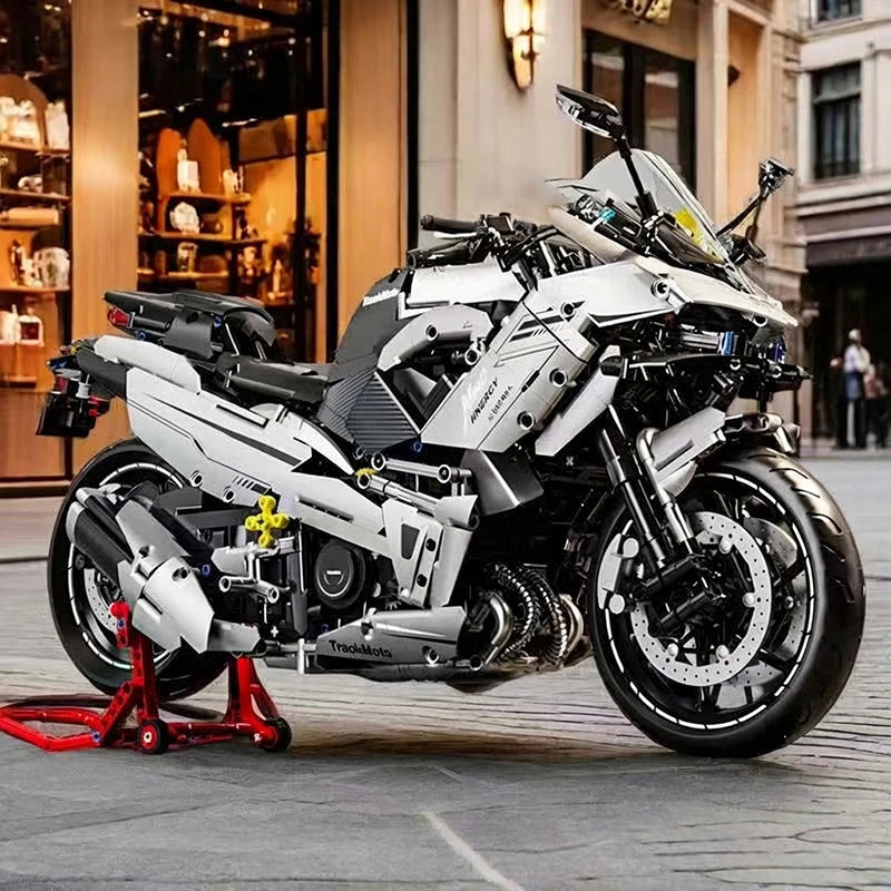 MOC Sport Touring Motorcycle Building Block Set – 1:5 Scale, 2229 Pieces