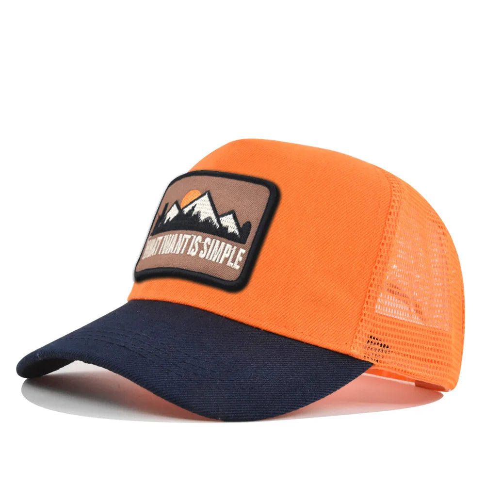 Mesh Breathable Baseball Cap – Embroidery Letter Outdoor Sports Hat