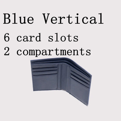 Genuine Sheepskin Woven Men's Wallet – Ultra-Thin Multi-Slot Purse