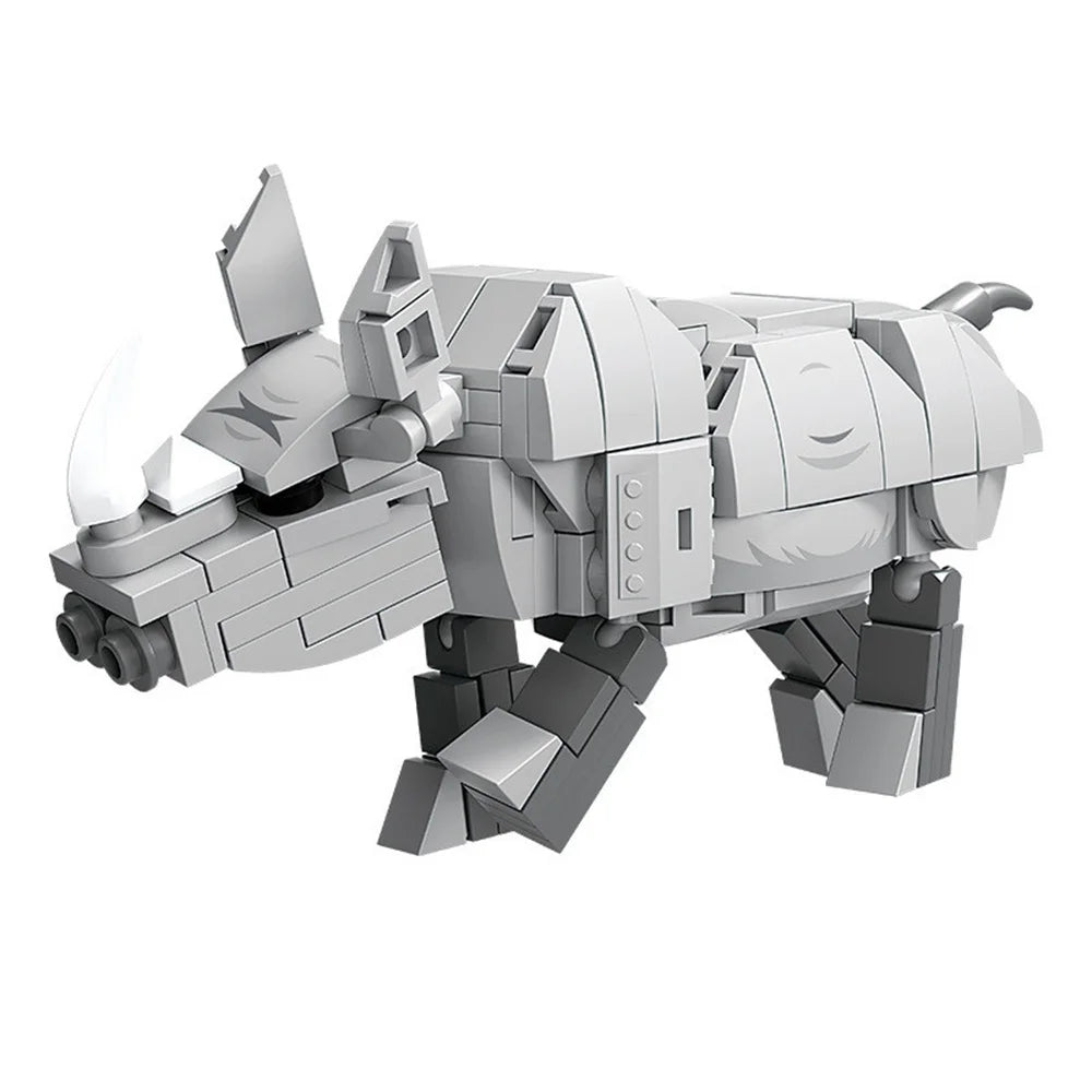 Wild Animal Building Block Kit – Fox, Wolf, Giraffe & More