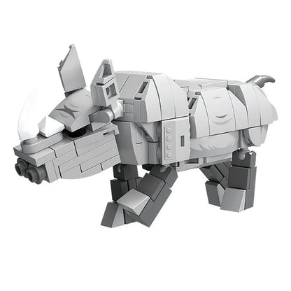 Wild Animal Building Block Kit – Fox, Wolf, Giraffe & More