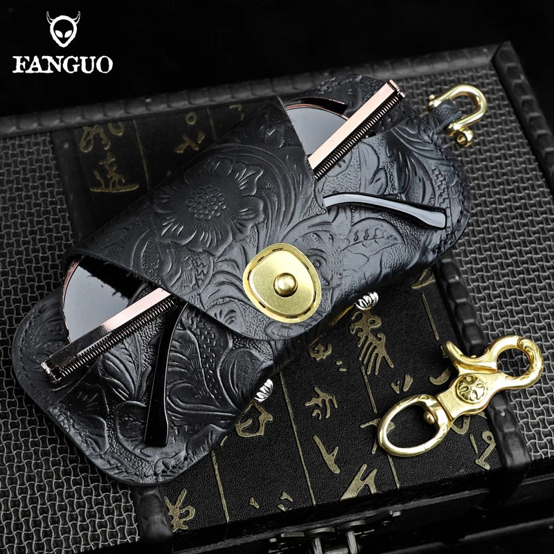Handmade Genuine Leather Glasses Case – Soft Pouch for Sunglasses & Reading Glasses