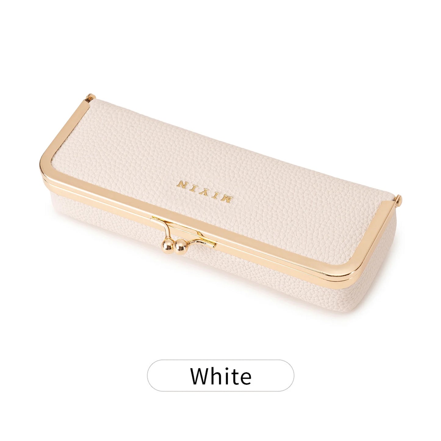 Women's Retro PU Leather Glasses Case Multi-Function Storage Box