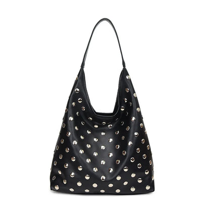 Retro Rivet Underarm Bag Large Capacity Niche Fashionable Shoulder Foreign Handbag