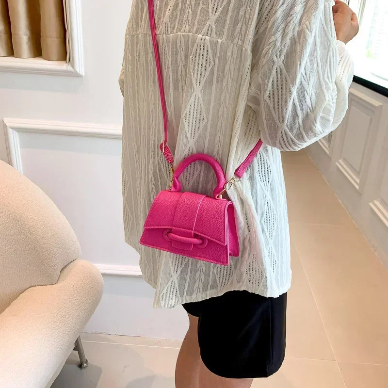 Mini Crossbody Bag for Women – Structured Top Handle Clutch Purse
