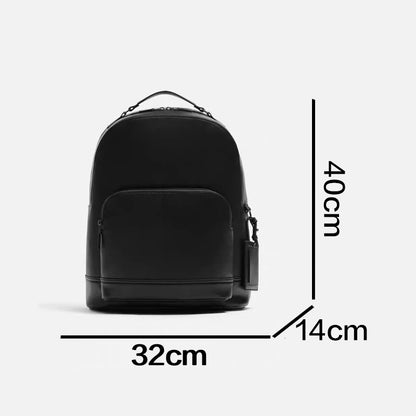 Men's PU Leather Laptop Backpack – Business & School Bag